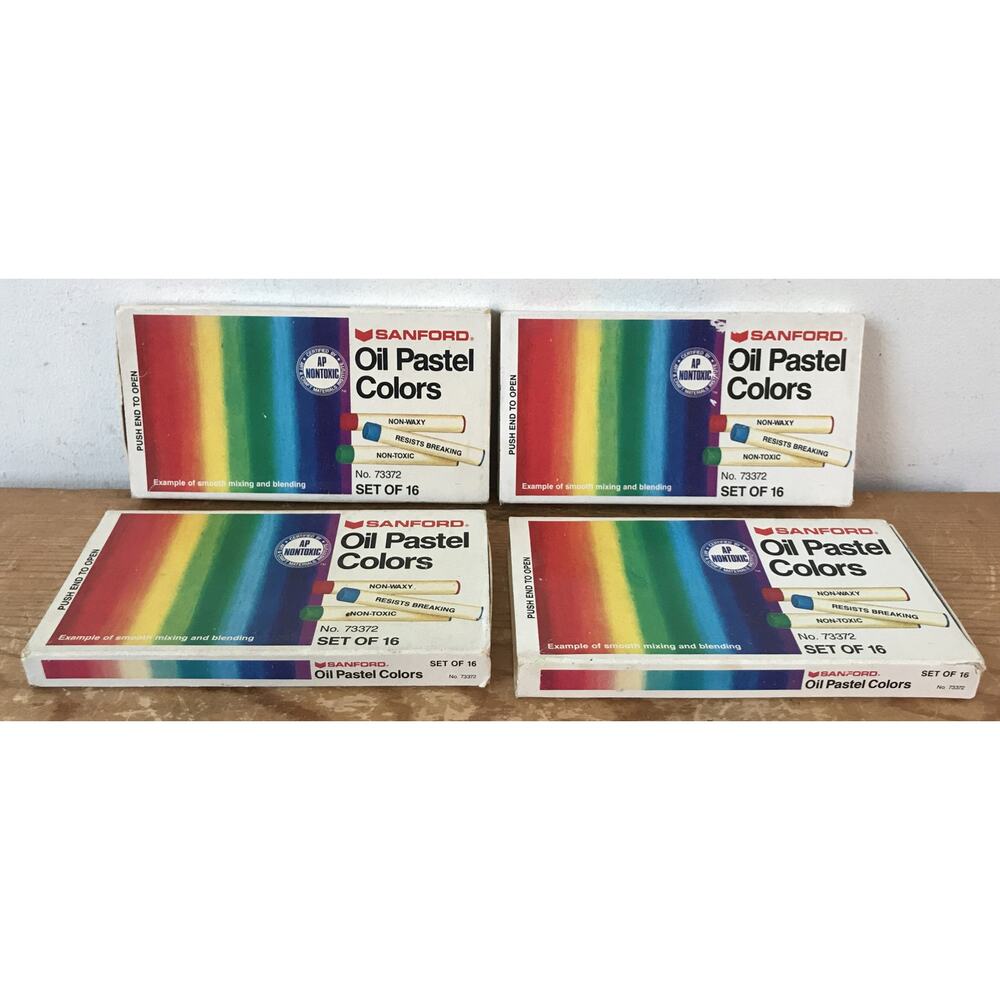 Set Lot 4 Mismatched Various Boxes Sanford Oil Pastel Colors Sets USED
